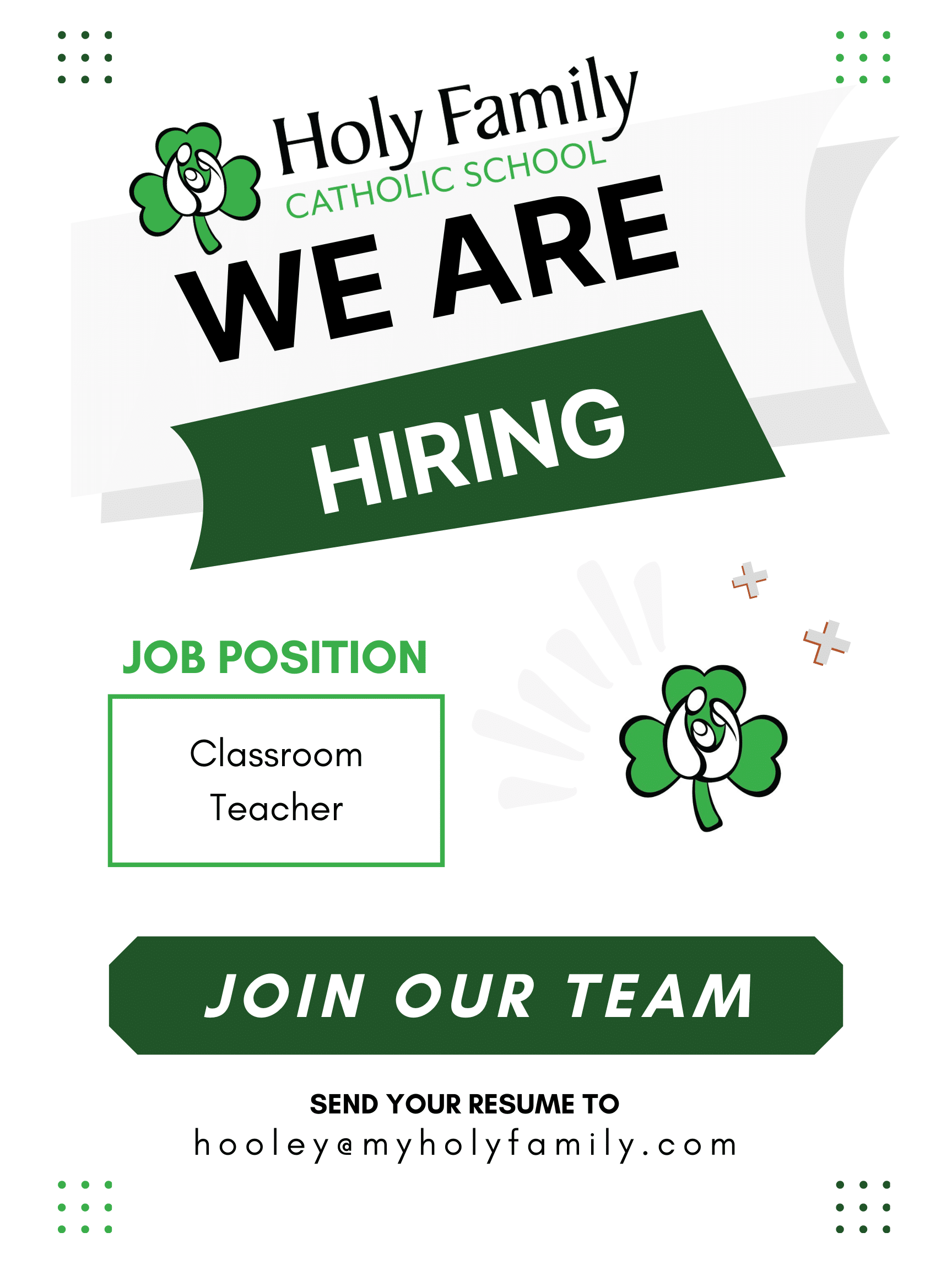 White Red Simple We Are Hiring Flyer 2